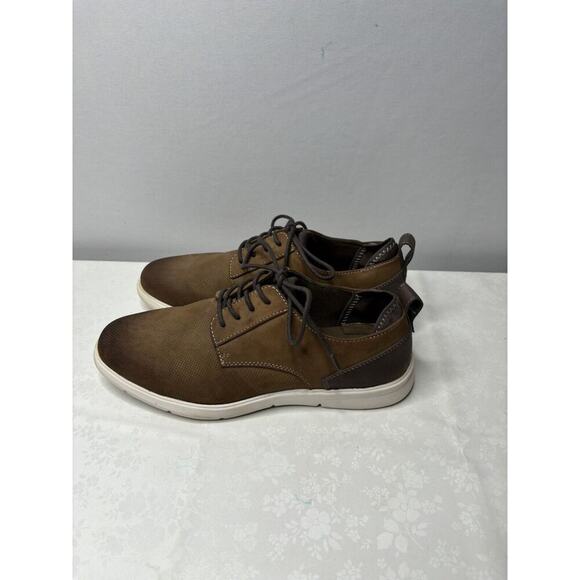 St. John's Bay Men's Lace-up Shoes Leather Brown 9 M - Picture 2 of 7
